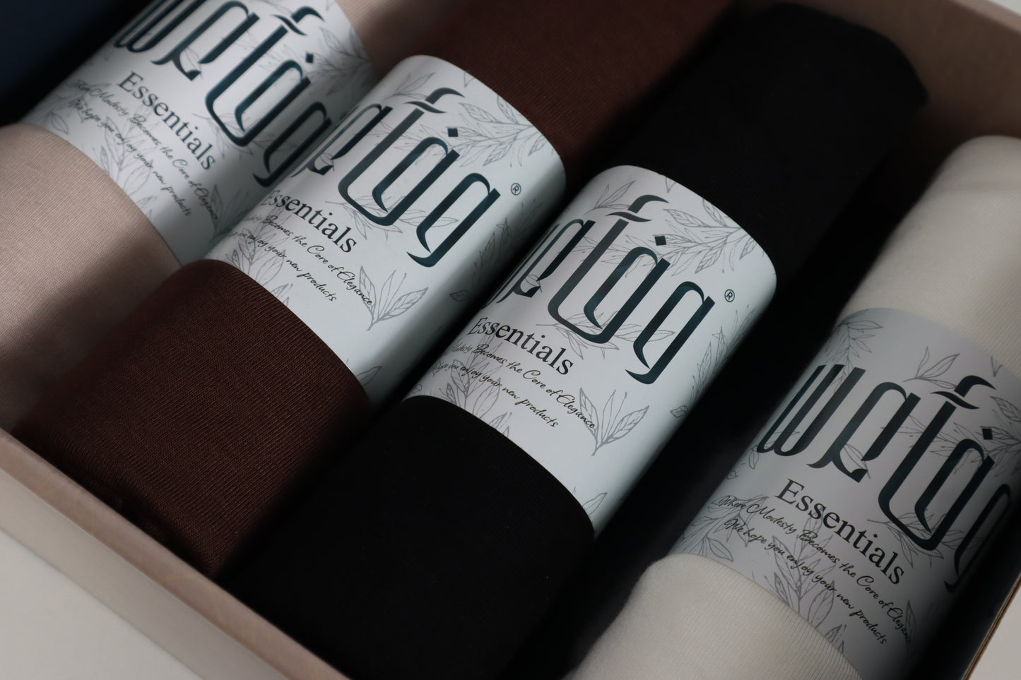 Boîte cadeau de hijabs en jersey de bambou